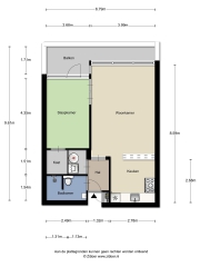 Plattegrond Handellaan 97 ZWOLLE