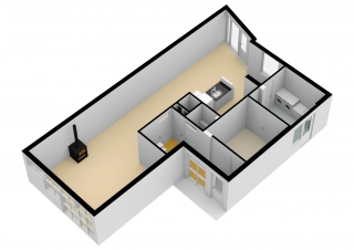 Plattegrond De Schoof 25 HOOGEVEEN