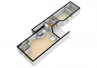 Plattegrond Piet Heinstraat 43 HOOGEVEEN