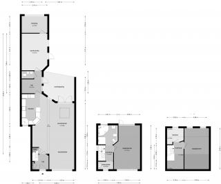 Plattegrond Piet Heinstraat 43 HOOGEVEEN