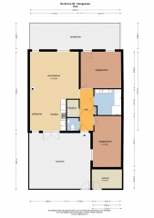 Plattegrond De Kroon 50 HOOGEVEEN