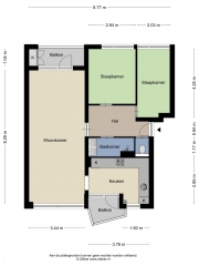 Plattegrond Pieter de Hoochstraat 58 ALMELO