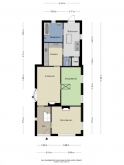 Plattegrond Rhederweg 128 BELLINGWOLDE