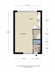 Plattegrond Roodeschoolstraat 16 TILBURG