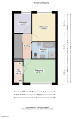 Plattegrond Joeswerd 121 GRONINGEN