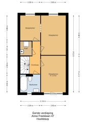 Plattegrond Anne Franklaan 47 HOOFDDORP