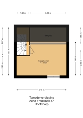 Plattegrond Anne Franklaan 47 HOOFDDORP