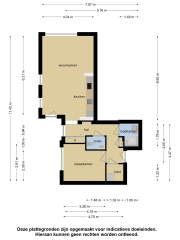 Plattegrond Kerkstraat 2 c WORMERVEER