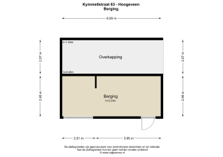 Plattegrond Kymmellstraat 63 HOOGEVEEN