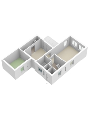 Plattegrond Gedempte Haven 43 HALLUM