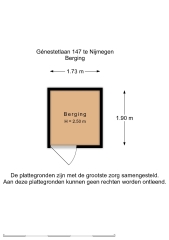 Plattegrond de Genestetlaan 147 NIJMEGEN