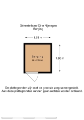 Plattegrond de Genestetlaan 93 NIJMEGEN