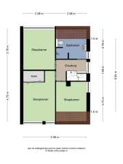 Plattegrond Meester Hodesstraat 24 BORNERBROEK