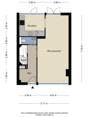 Plattegrond Leeghwaterstraat 87 HOOFDDORP