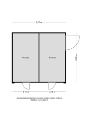 Plattegrond Burgemeester Stroinkstraat 287 ENSCHEDE