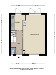 Plattegrond Abraham Steenhagenstraat 17 ALMELO