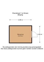 Plattegrond Elandstraat 1 ALMERE