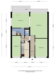 Plattegrond Gronausestraat 206 ENSCHEDE