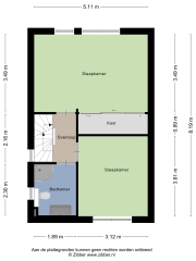 Plattegrond Monnetstraat 52 ZEVENAAR