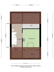 Plattegrond Monnetstraat 52 ZEVENAAR