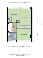 Plattegrond Leeghwaterstraat 87 HOOFDDORP