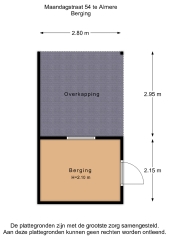 Plattegrond Maandagstraat 54 ALMERE