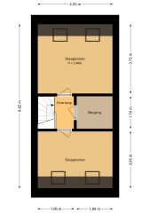 Plattegrond Generaal De la Reijstraat 14 HAARLEM