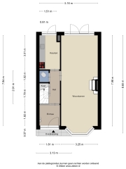 Plattegrond Rechthuisstraat 44 HAARLEM