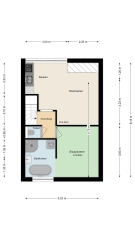 Plattegrond St Hubertusstraat 54 A EINDHOVEN