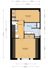 Plattegrond Prinseneiland 67 B AMSTERDAM